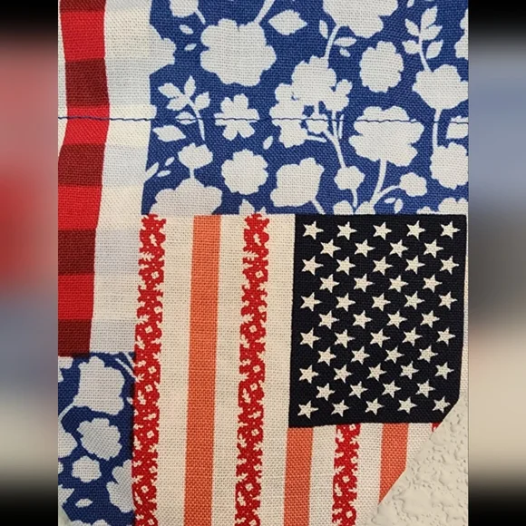 SMALL Patriotic Patchwork Dog Bandana - Picture 2 of 3